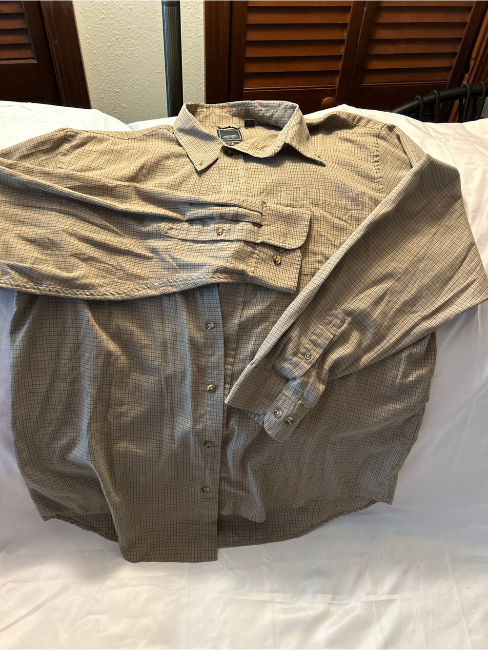 THREE Men's Long Sleeve Button-Up Shirts.